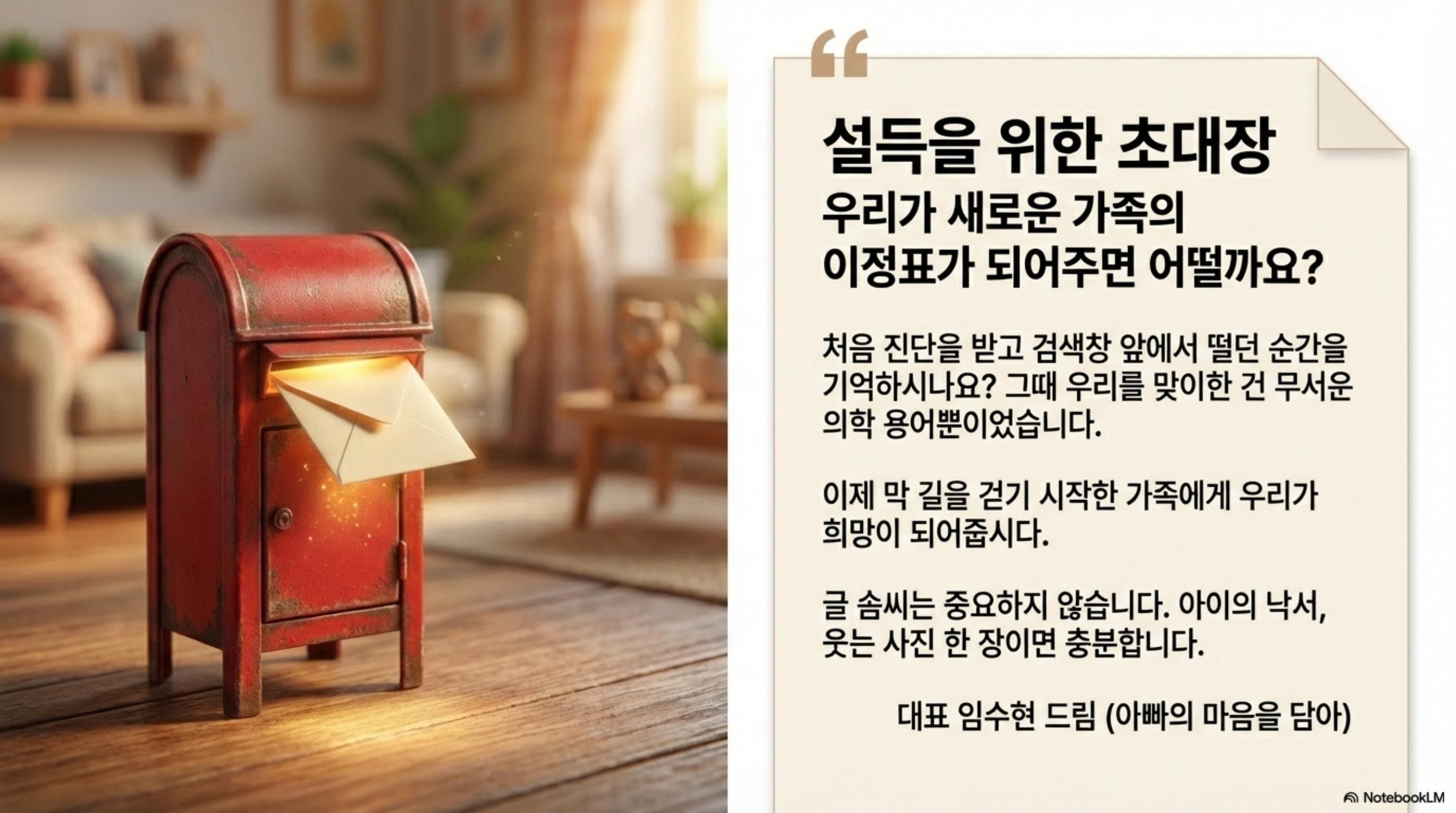 대표 임수현의 초대장 — 우리가 새로운 가족의 이정표가 되어주면 어떨까요?